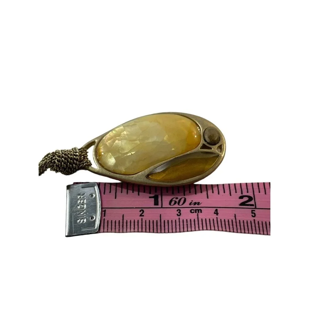 Lia Sophia FRANGELICO Pendant Necklace Mother Of Pearl Gold Tone‎ Multi Chain